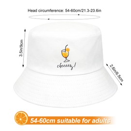 beifon Pack of 2 Fishing Hats Bucket Hat Unisex Sun Hat Cotton Bucket Hat Foldable Fishing Hat Fishing Hat Leisure Hat Summer Hat Autumn Camping Travel Hiking, Type C, 58