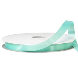 Lassos Boutique 5/8" x 100 Yard Single Faced Inch Satin Ribbon Art Sewing Party Favor Gift Christmas Birthday Ribbon (Aqua)