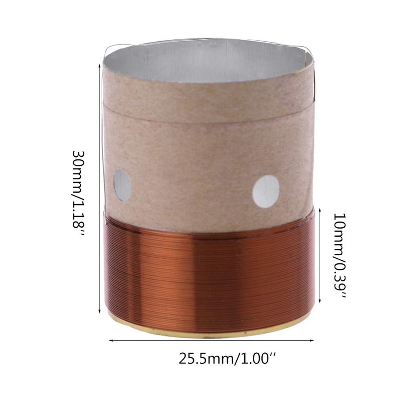 Xuniu 25.5mm 8 Ohm Core Round Brass Wire Woofer Voice