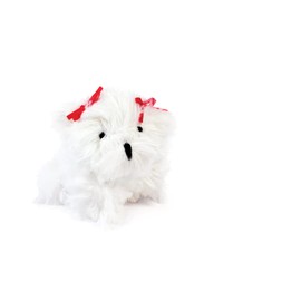 Oscar Newman Maltese Pipsqueak Toy, 5-inch Length, White