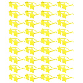36 Pairs Star Sunglasses for Women Girls, PLULON Yellow Rimless Star Shaped Sunglasses Bulk for Adults Beach Birthday Swim Pool Bachelorette Party Favors