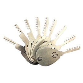 TPM Go 9pcs Folding Comb Lock Pick Set Rake Picking Door Lock Tool Locksmith Tools