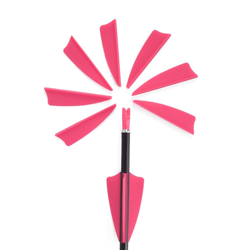 1.75 Inch Plastic Arrow Feathering Shield Shape Rubber Feathers Plastic