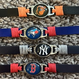 EAST Baseball Team Unisex Bracelets.  AL East.  NEW!