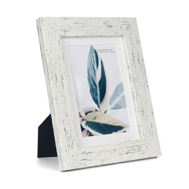 Scholartree Rustic White 5x7 Picture Frame,Display 5x7 without Mat or 4x6 with Mat