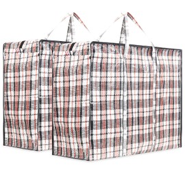 DECO EXPRESS Laundry Bags Large - Strong Durable Storage Bags for Moving House Shopping and Laundry - Jumbo Reusable Zip Bag Storage Bags XXL Multipack (Pack of 2)
