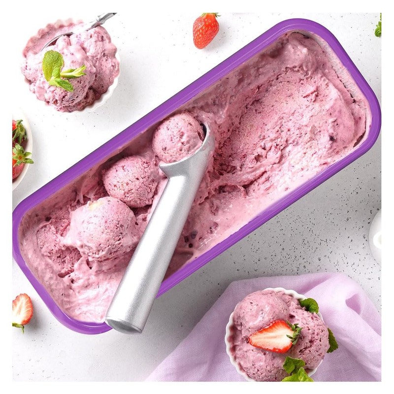 KiRYu Purple Lavender Long Thin Luxail Ice Cream Container, 1.5