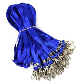 QXCFTW 40 PCS Lanyard, Lanyards for Neck, Lanyard for Keys, Blue Lanyard, Student Lanyard, Blue Staff Lanyards,Very Suitable for Faculty, Students, Doctors, and Visitors