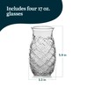 Libbey Tiki Pineapple Glasses Set, Tiki Glasses for Cocktails, Ideal
