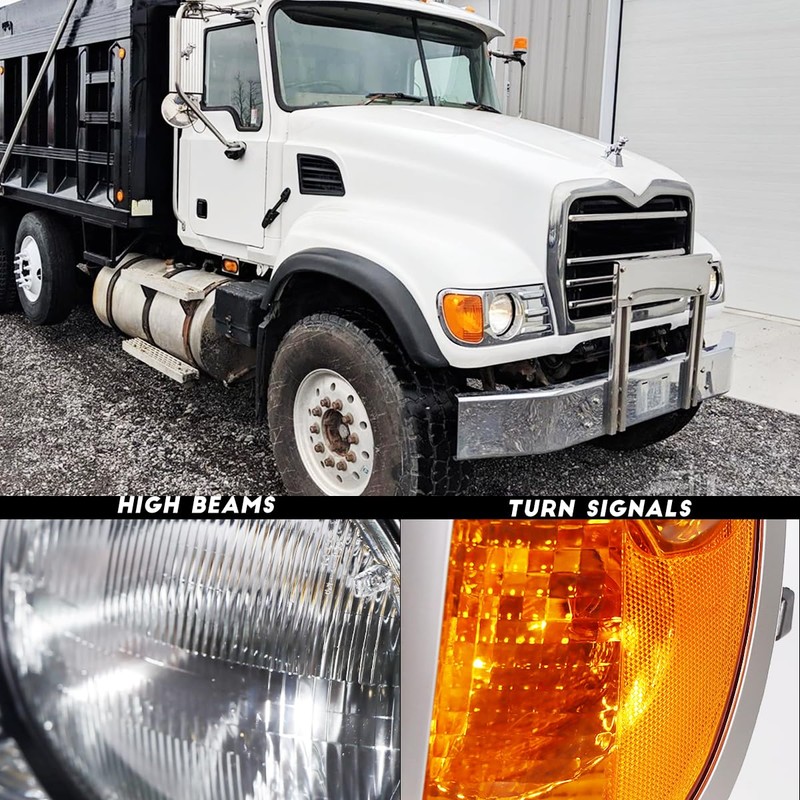Hpdmauto Headlights Assembly fit for Mack CV Replacement Right Passenger