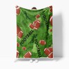 Football Blanket, Green American Football Throw Blanket for Men Kids