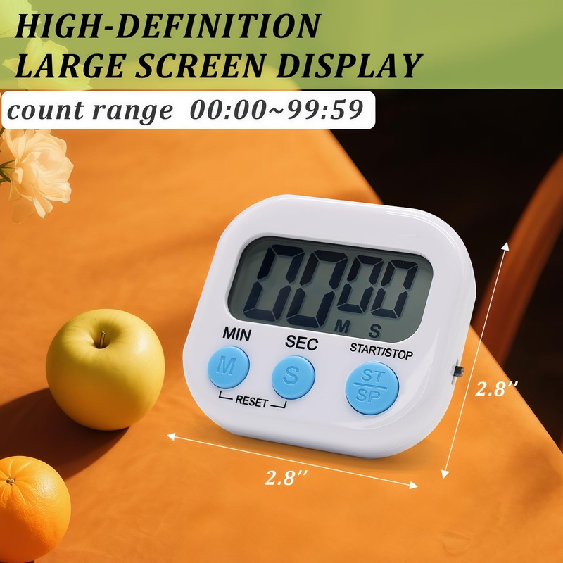 6 Pack Multi-Function Electronic Timer - Kitchen Timer,Magnetic Digital Timers,Big