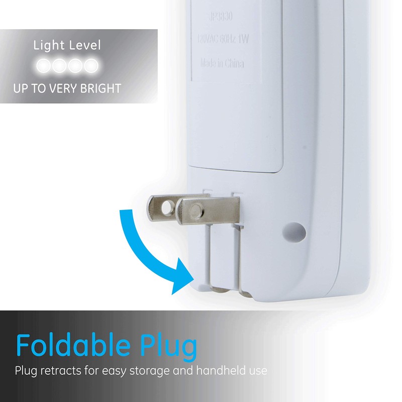 GE 4-in-1 LED Power Failure Light, Plug-In, Dusk-to-Dawn Sensor, Auto