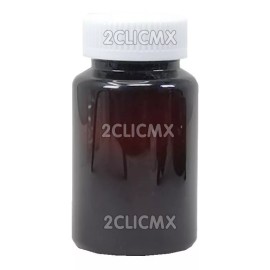 2CLIC.MX 200 Frasco Bote Capsulero Ambar 150 Ml Tapa Blanca Capsulas