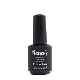Nena's Elastic Rubber Base Coat 15 mL / 0.5 fl oz UV/LED Curable. Correcting Coating with Enhanced Adhesion Soak Off