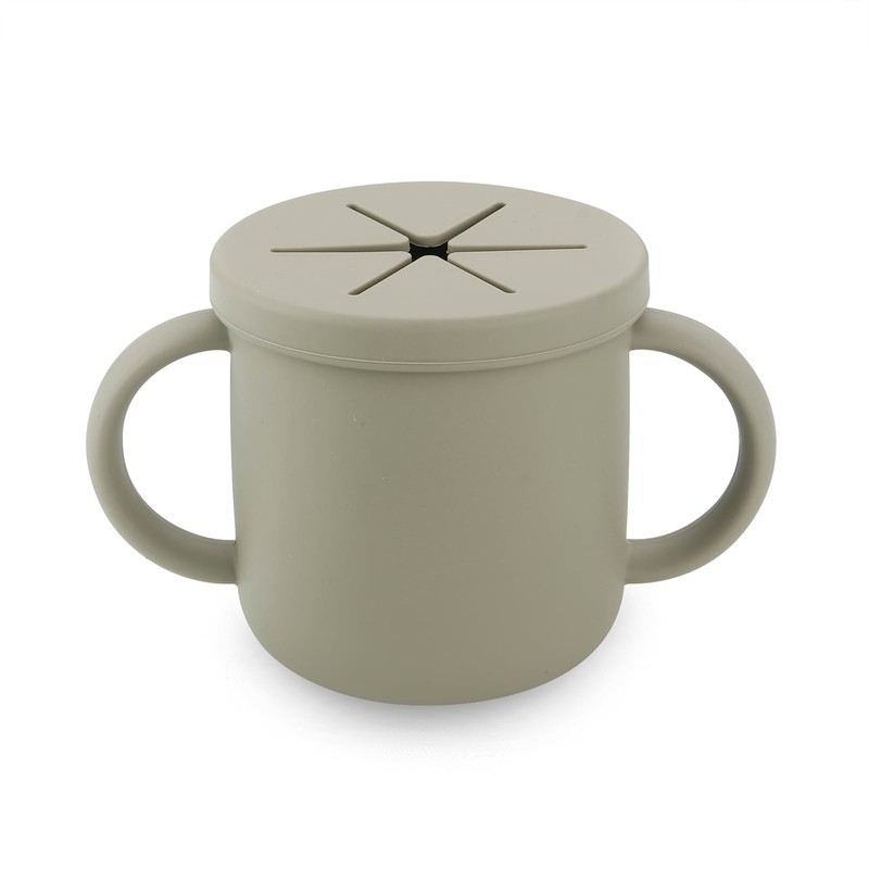 PandaEar 2 Pack Silicone Baby Straw & Snack Cup with