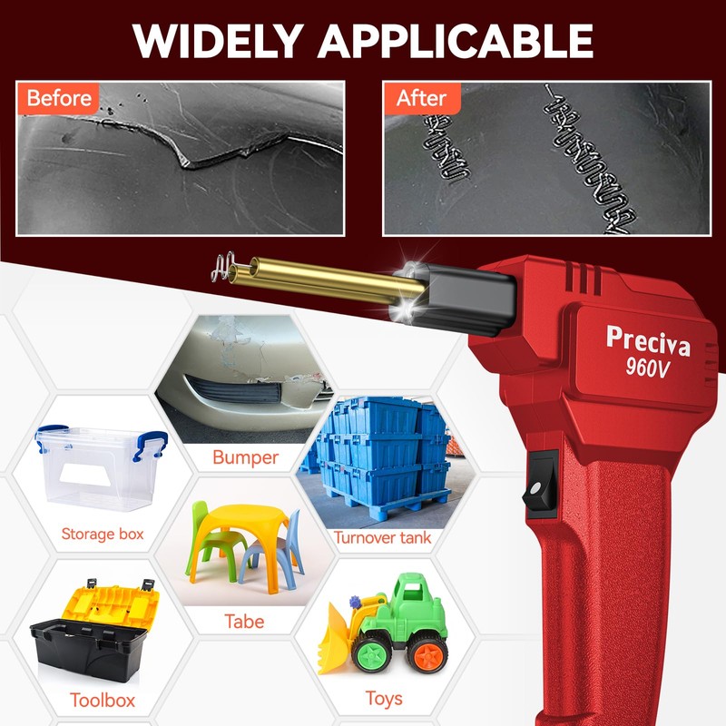 Plastic Welding Kit, 3s Instant Heating, 4 Shapes/750pcs Preciva 50W
