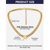 Bandmax Mens Chunky Cuban Chain Choker Necklace with A Letter