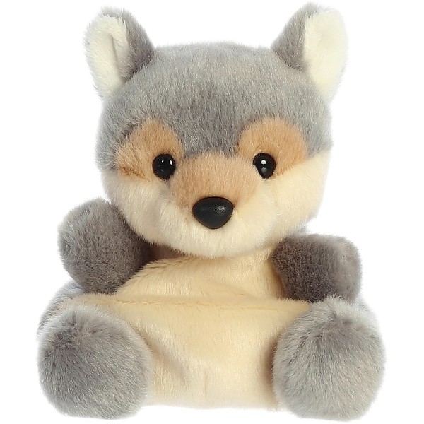 Aurora® Adorable Palm Pals™ Lucian Wolf™ Stuffed Animal - Pocket-Sized Play - Collectable Fun - Gray 5 Inches