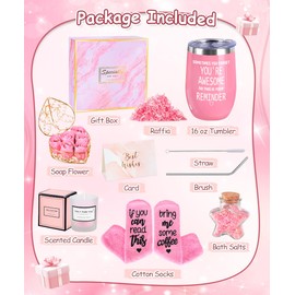 COYBTO Gift for Women, Birthday Gift Set with 16 oz Stainless Steel Wine Cup, Relaxation Gifts for Christmas, Valentine's Day, Mother's Day, Anniversaries, Romantic Useful Gifts for Women