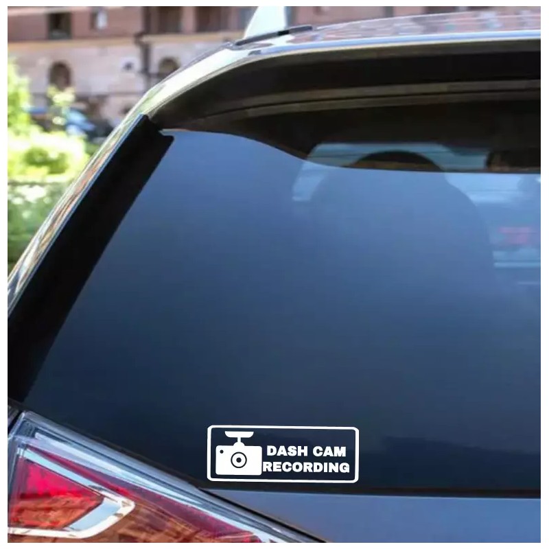 (3 pcs) Dash Cam Recording Sticker Dash Cam Video Bumper