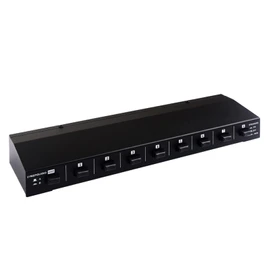 Nurdo B028 2 in 8 Out Power Amplifier and Loudspeaker Box Switcher, 8 Channel Speaker Distribution Device, Loudspeaker Switch Independent Manual Selection