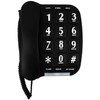 Black Big Button Phone for Wall or Desk with Speaker