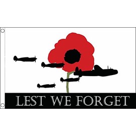 Lest we Forget (RAF) Small Flag 3ft x 2ft