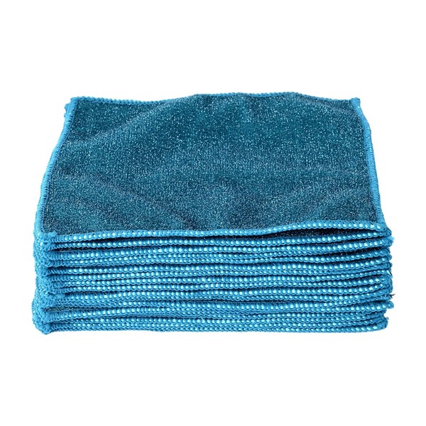 Shop LC - Juego de 20 toallas de cocina color verde azulado, paños de microfibra de doble cara y trapos de fibra para limpiar regalos de cumpleaños