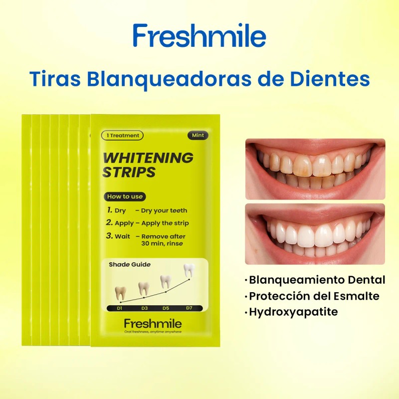 Freshmile Tiras Blanqueadoras Dentales Dientes Sensibles