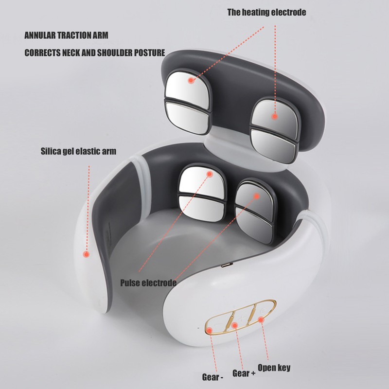 Cordless Intelligent Neck Massager Electric Vibrating Cervical Spine Massage Machine