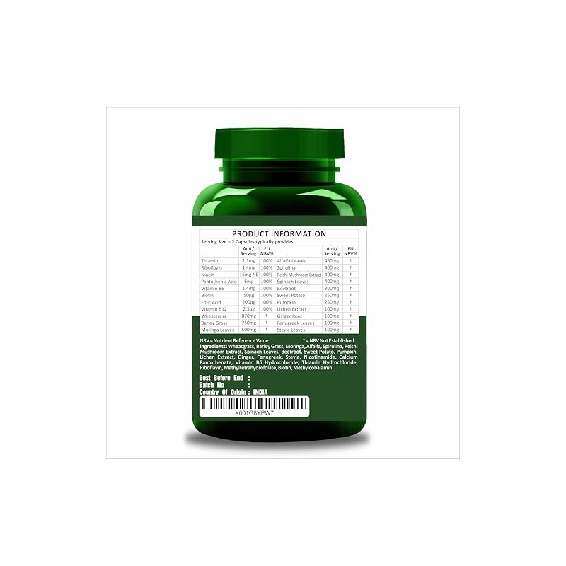 Herbal Magic's Pure & Natural Blend -Vitamin B-Complex 60 Veg