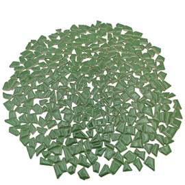 1.1LB Irregular Ceramics Mosaic Tiles, Mosaic Pieces Stones for DIY Mosaic Making Craft Hobby Arts Home Wall Decoration (Green)