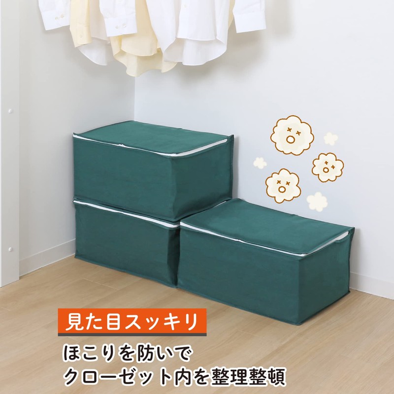 Astro 618-66 Storage Case for Blankets, Set of 3, Green,