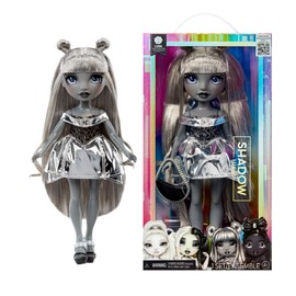 Rainbow High Shadow High Luna Madison - Grayscale 28cm Fashion Doll, Grey Hair, Metallic Grey Outfit, Stylish Handbag, Cute Present for Children 4-10 Years Old