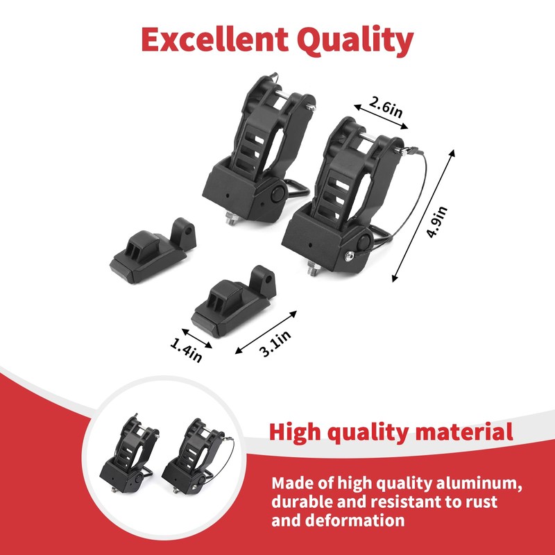 Linskip Hood Latches Aluminum Hood Catch Kit Replacement Compatible with