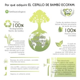 Cepillo Dental Bambú 100 Natural Limpieza Dientes 50pzs F                                                                                             