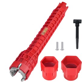 8-in-1 Multifunctional Sink Wrench - Lightweight, Durable Plumbing Tool for Kitchen & Bathroom Faucet Installation, Removal, and Repair - Professional Hand Tool for Homeowners and Plumbers