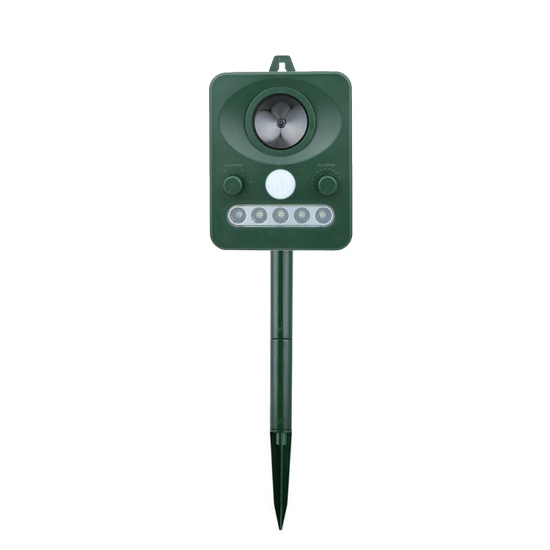 Solar-Powered Animals Repeller Ultrasonic-Wave Dog Cat Rechargeable Repellent for Outdoor