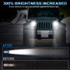 SHENKENUO 7 Inch LED GLASS Headlight Round, ORIGINAL CLASSIC LOOK