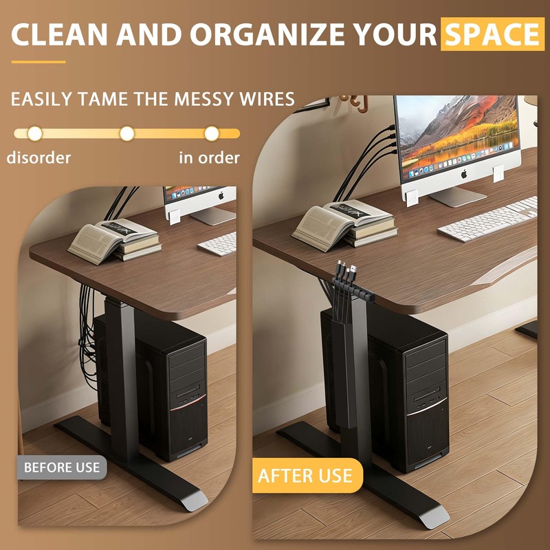 2 Pack Steel Magnetic 14-Inch Cable Management Channels for Under