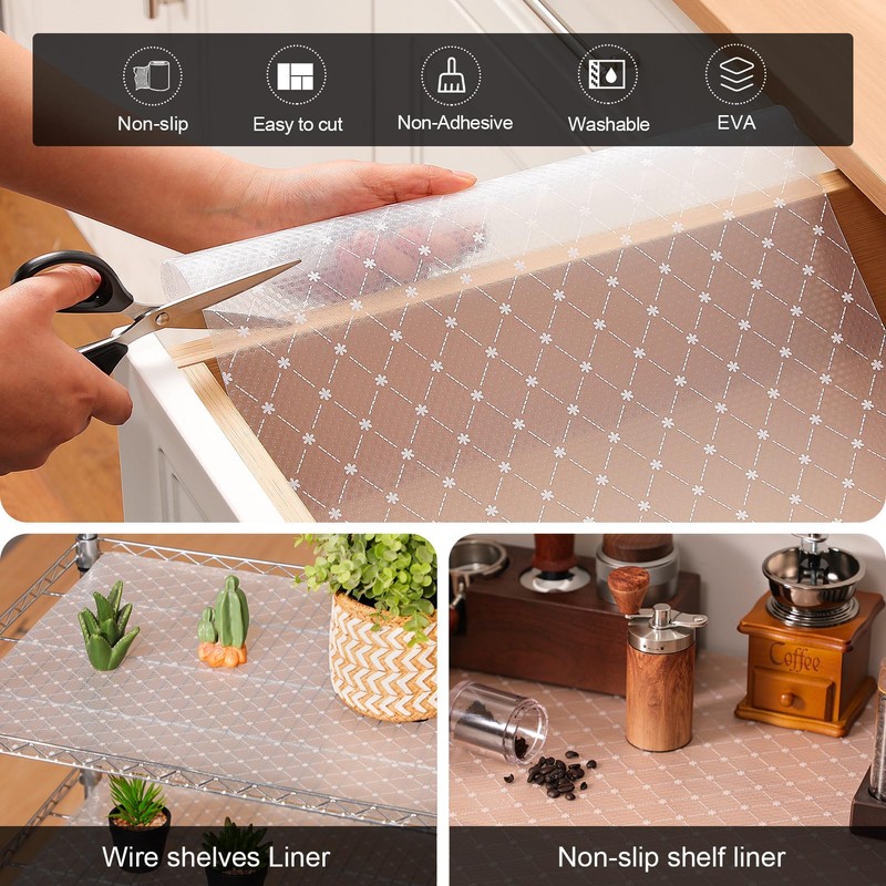 Cooyes Shelf Liner – Premium Non-Adhesive Cabinet & Drawer Liner