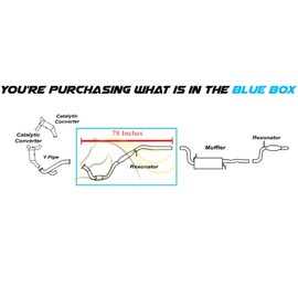 Northeastern Exhaust | Stainless Steel Front Resonator Pipe Compatible for 2008-2010 Chrysler Town & Country 4.0L | Free Clamps and Gasket Included | Automotive Replacement Part