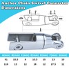 Pvrud Multidirectional Boat Anchor Swivel 316 Stainless Steel, Marine -