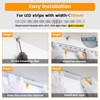 Muzata 6Pack 3.3FT/1M V Shape LED Channel Silver Aluminum LED