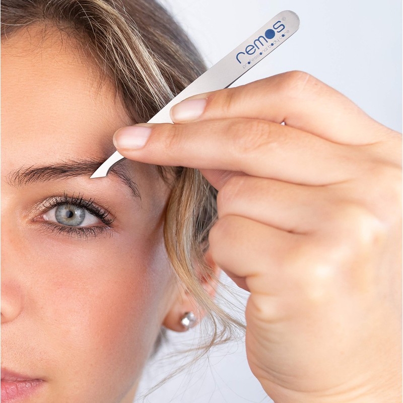 Remos Combination Tweezers Slanted / Pointed with Double Function Stainless