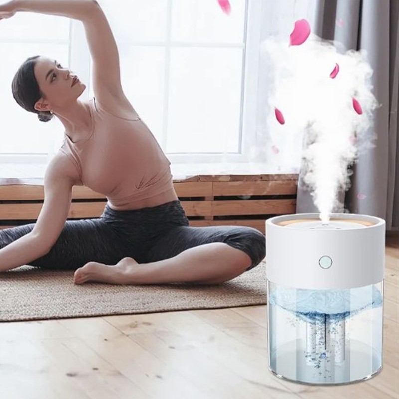 Humidifier 2L Large Capacity Quiet USB 3 Modes Hydrating Diffuser