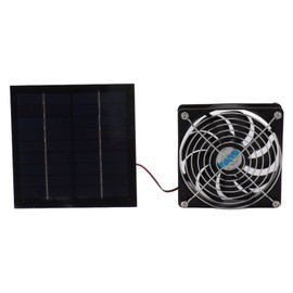 20W Solar Powered Exhaust Fan Powerful 12cm Fan Portable Solar Panel Fan Kit for RV Greenhouse Pet House