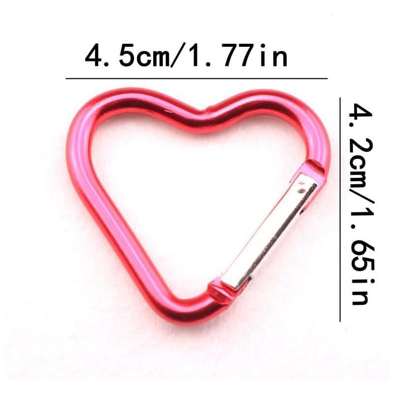 Red Carabiners Keychain Clips Snap Hook Key Ring for Camping