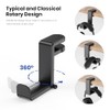 Adjustable Rotating Headphone Stand with Cable Organizer - Black